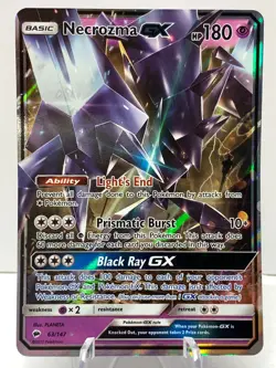 Pokemon Necrozma GX 63/147 Burning Shadows Sun & Moon ULTRA RARE - Image 2