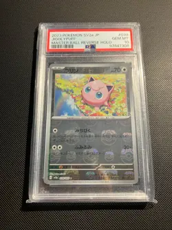 PSA 10 GEM MINT JAPANESE POKEMON 2023 JIGGLYPUFF 039/165 MASTER BALL 151 SV2a - Image 1
