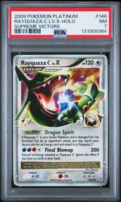 Rayquaza Lv. X Holo Ultra Rare #146 Pokemon 2009 Platinum Supreme Victors PSA 7 - Image 1