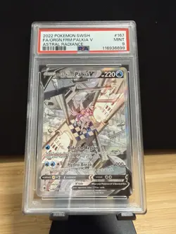 2022 Pokemon SWSH Astral Radiance Origin Forme Palkia V Alt 167/189 PSA 9 MINT - Image 1