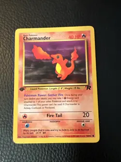 1st Edition Charmander 50/82 Team Rocket F3 Pokemon 2000 Vintage LP+ - Image 1