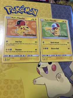 Ash's Pikachu "I Choose You" Sun & Moon Black Star Promo Lot - Pokemon TCG 2017 - Image 1