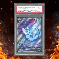 Pokemon Sword & Shield VAPOREON V Black Star Promo PSA 9 #SWSH181 - Image 1