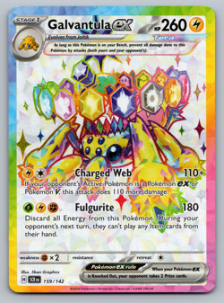 Galvantula ex Pokemon Stellar Crown 159/142 Full Art Ultra Rare NM - Image 1