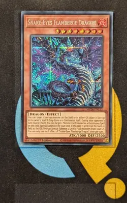 MP24-EN113 Snake-Eyes Flamberge Dragon Prismatic Secret Rare YuGiOh - Image 1