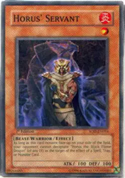 1x (HP) Horus' Servant - SOD-EN016 - Common - Unlimited Edition YuGiOh - Image 1