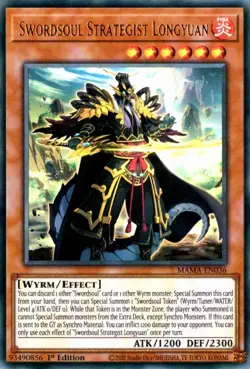 Swordsoul Strategist Longyuan - MAMA-EN036 - Ultra Rare 1st Edition Yugioh - Image 1