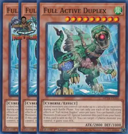 Yugioh! 3x Full Active Duplex MP24-EN340 Common 1st Ed NM - Image 1