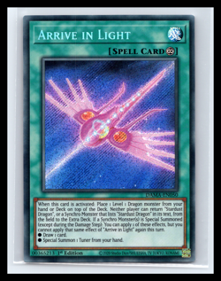Yugioh Arrive In Light DAMA-EN050 Secret Rare 1st Edition NM TCG CCG Card Game - Image 1