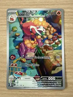 Pokemon TCG Card Crocalor 202/193 Paldea Evolved Illustration Rare Holo - NM / M - Image 1