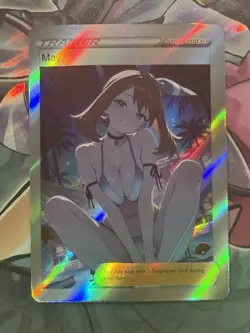 Pokemon May Anime Waifu Custom DIY Trainer Art Sexy Pokemon card - Image 1