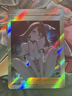 Pokemon May Anime Waifu Custom DIY Trainer Art Sexy Pokemon card - Image 2