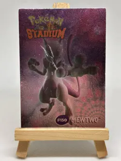 MP! - #150 Mewtwo 8/8 Non Holo - Danone 2000 Pokemon Stadium Tip Card - Image 1