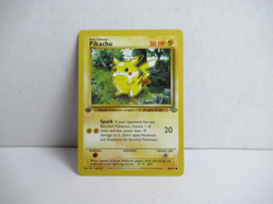PIKACHU POKEMON CARD 1ST EDITION 60/64 JUNGLE NON HOLO NM - Image 1