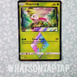 Pokemon Card Shaymin Prism Star 10/181 Prism Star Rare Sun Moon Team Up LP - Image 1