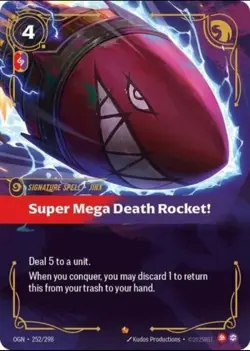 Riftbound Super Mega Death Rocket! NM Foil Origins - Image 1