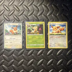 Leafeon SWSH191 - Eevee Promo 43 SWSH Pokemon Cosmos Holo -Eevee 80 - 3 Card Lot - Image 1