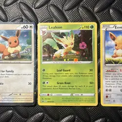 Leafeon SWSH191 - Eevee Promo 43 SWSH Pokemon Cosmos Holo -Eevee 80 - 3 Card Lot - Image 5