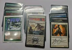Mixed Lot Of 13 Signed Magic The Gathering Cards Incl Proof (MTG) - Image 1