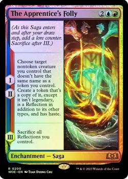 MTG FOIL The Apprentice's Folly - Wilds of Eldraine #200 - Image 1