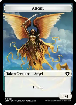 MTG {Angel Token} // {Copy Token} (#054) - Commander Masters #T59T54 - Image 1