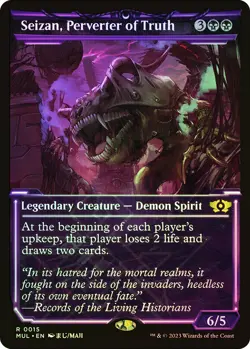 MTG FOIL Seizan, Perverter of Truth Showcase - Multiverse Legends #015 - Image 1