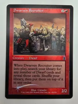 MTG - Dwarven Recruiter - 186 - Odyssey - Foil - LP+ - Image 1