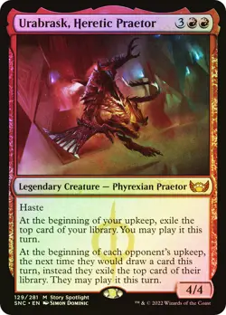 MTG FOIL Urabrask, Heretic Praetor - Streets of New Capenna #129 - Image 1