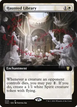 MTG Haunted Library Extended Art - Innistrad: Crimson Vow Commander #044 - Image 1