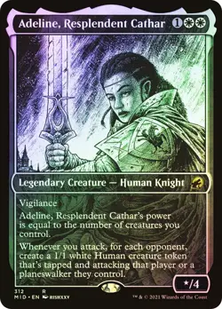 MTG FOIL Adeline, Resplendent Cathar Showcase - Innistrad: Midnight Hunt #312 - Image 1