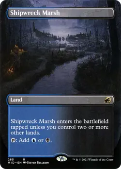 MTG Shipwreck Marsh Borderless - Innistrad: Midnight Hunt #285 - Image 1