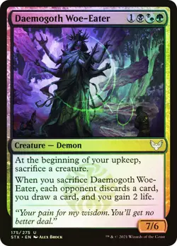 MTG FOIL Daemogoth Woe-Eater - Strixhaven: School of Mages #175 - Image 1