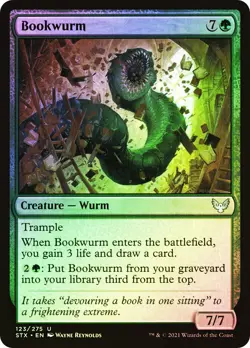 MTG FOIL Bookwurm - Strixhaven: School of Mages #123 - Image 1