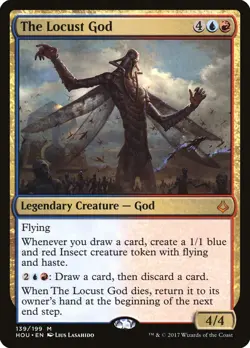 MTG Magic the Gathering The Locust God (139/257) Hour of Devastation MP - Image 1