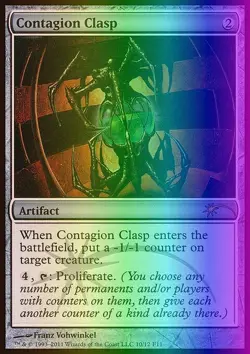 MTG Magic the Gathering Contagion Clasp (10/12) Friday Night Magic 2011 LP FOIL - Image 1