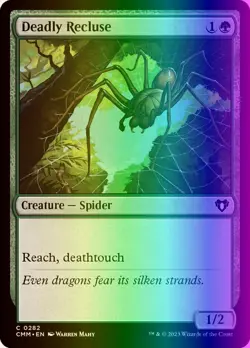 MTG Magic the Gathering Deadly Recluse (282/1455) Commander Masters NM FOIL - Image 1