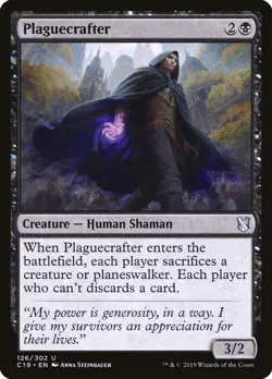 MTG Magic the Gathering Plaguecrafter (126/363) Commander 2019 LP - Image 1