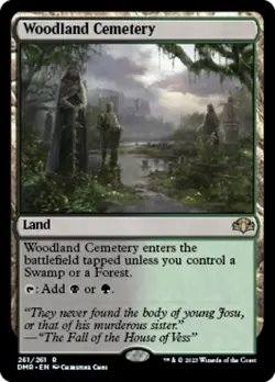 1 x Woodland Cemetery - Foil - Dominaria Remastered - NM-Mint - MTG - Image 1