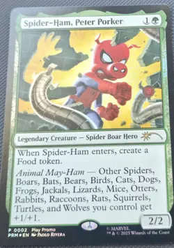 Spider-Ham, Peter Porker Magic The Gathering Wizards Promo Foil - Image 1