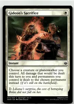 Gideon's Sacrifice C War of the Spark 14 NM - Buy 10 Get 10 Free- Use Add 2 Cart - Image 1