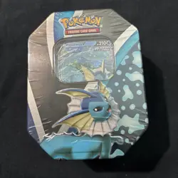 Pokemon TCG Eevee Evolutions Tin Vaporeon V 4 Booster Packs - Image 1