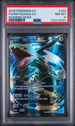 2015 POKEMON XY ROARING SKIES #104 FA/RAYQUAZA EX ROARING SKIES - PSA 8 - Image 1