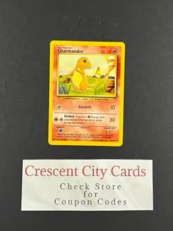 Pokemon TCG Charmander Base Set 46/102 Regular Unlimited Common Near Mint (NM) - Image 1