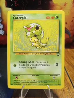 1999 Pokemon Base Set 2 Caterpie #68 VLP - Image 1