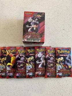 Pokemon tcg Destined Rivals loose booster packs( lots of 7) also battle box. - Image 1