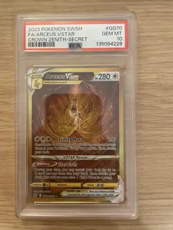 PSA 10 Gem Mint- Arceus VSTAR GG70/GG70- Crown Zenith Galarian Gallery Pokemon - Image 1