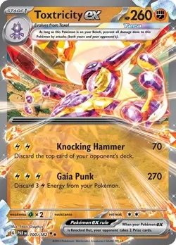 Pokemon Toxtricity ex (100/267) Paradox Rift LP HOLO - Image 1