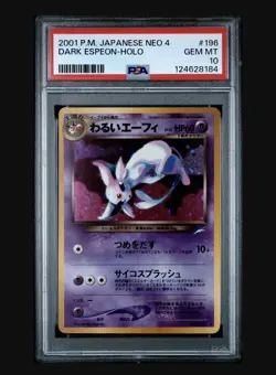 Pokemon 2001 Japanese Neo 4 #196 Dark Espeon-Holo PSA 10 - Image 2