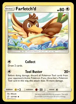 Farfetch'd Uncommon SM Team Up 127/181 Moderately Played Buy 10 Get 10 Free - Image 1