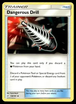 Dangerous Drill SM - Team Up 138/181 MP Pokemon TCG | Buy 10 Get 10 Free - Image 1